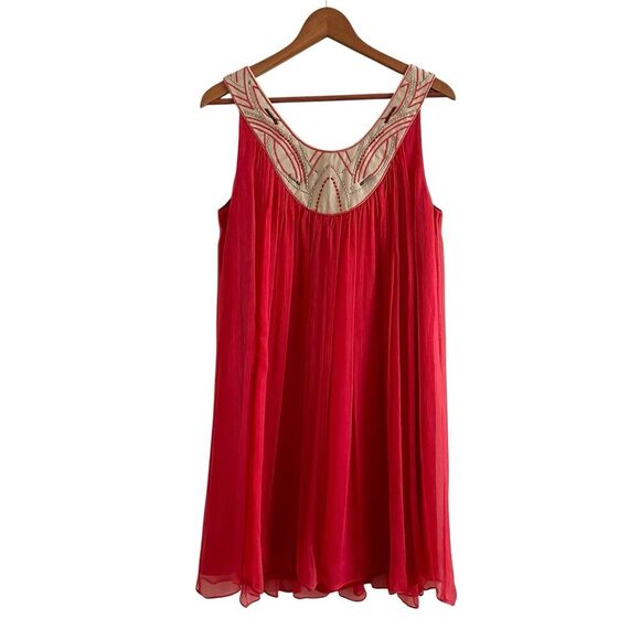 Laundry by Design Vintage Silk Beaded Dress Sz 6 A-Line Fairycore Coquette Y2K - Picture 2 of 10